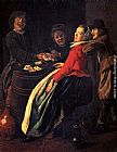 Judith Leyster A Game Of Cards painting
